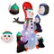 7ft Inflatable Snowman with 3 Penguin Friends – Colorful LED Light Show, Outdoor Christmas Yard Decor for Winter Festivities